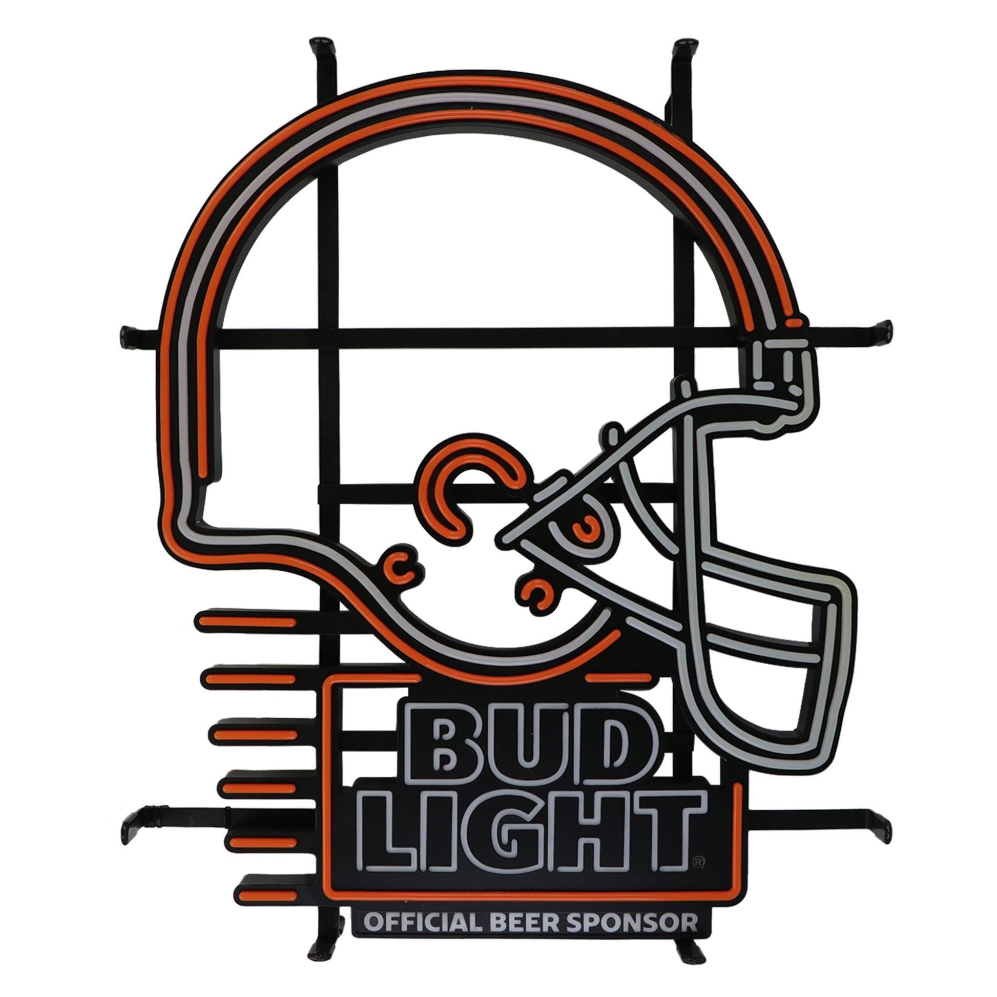 Bud Light Cleveland Browns NFL LED Sign - White Unlit