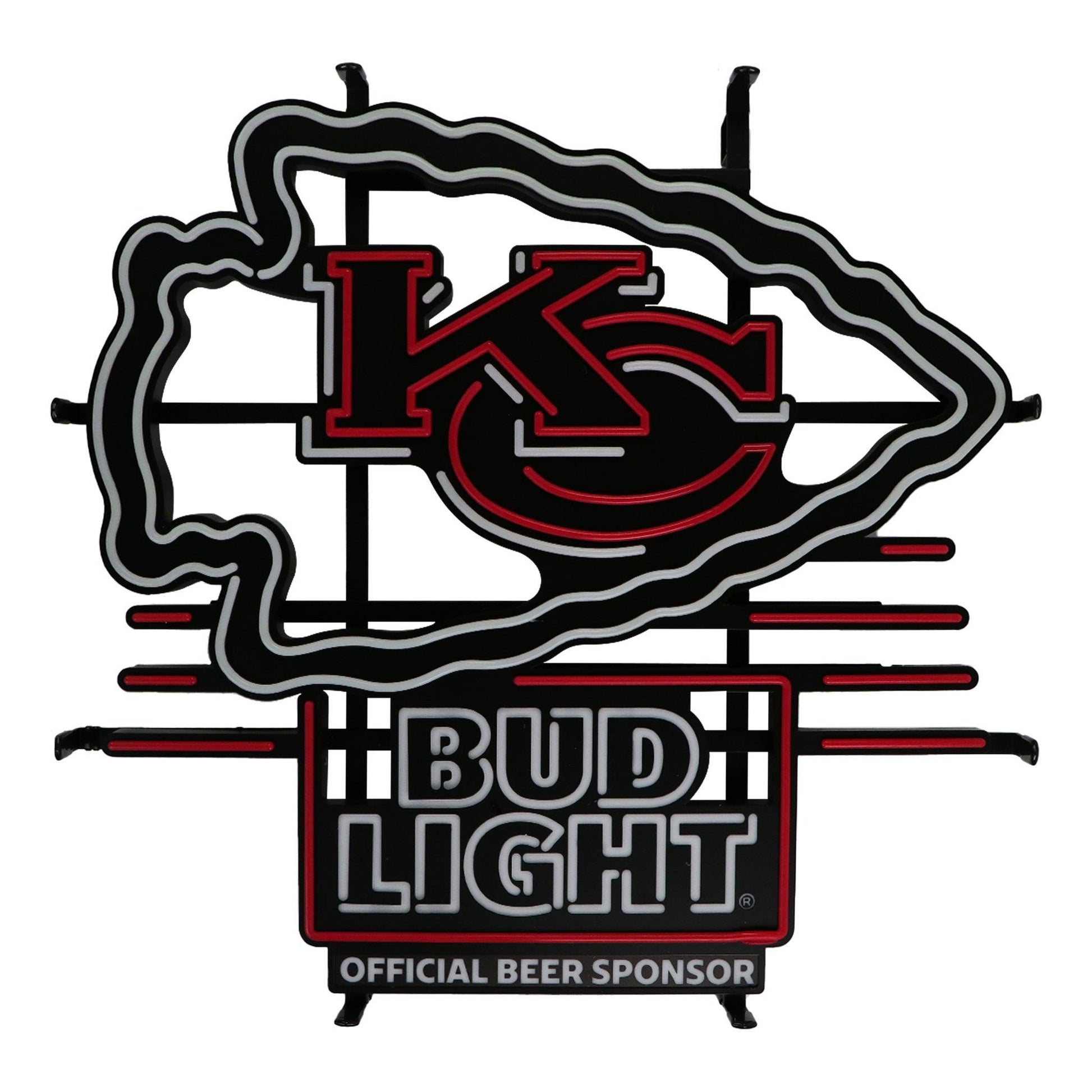 Bud Light Kansas City Chiefs NFL LED Sign - White Unlit