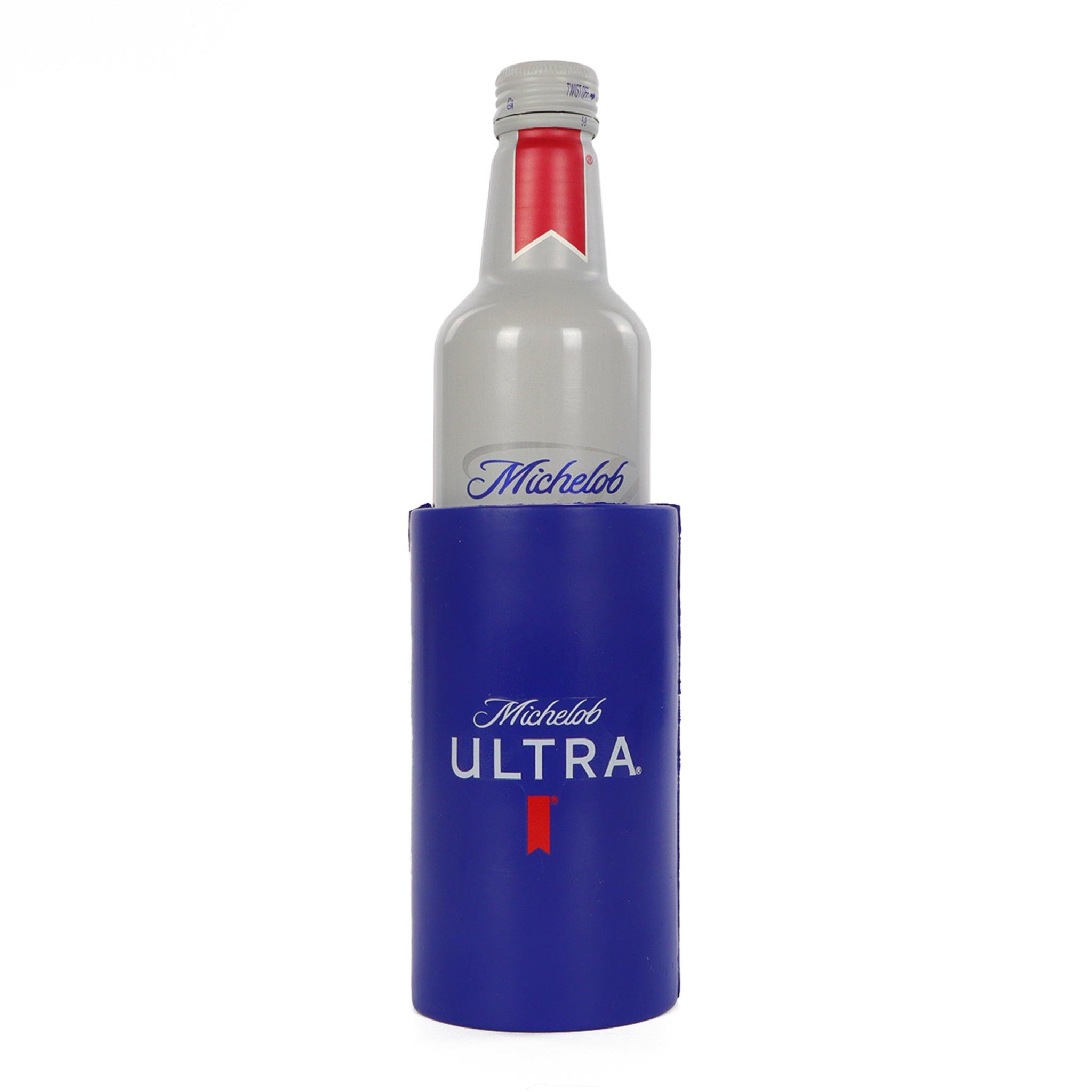 Blue foam coolie with Ultra logo on front