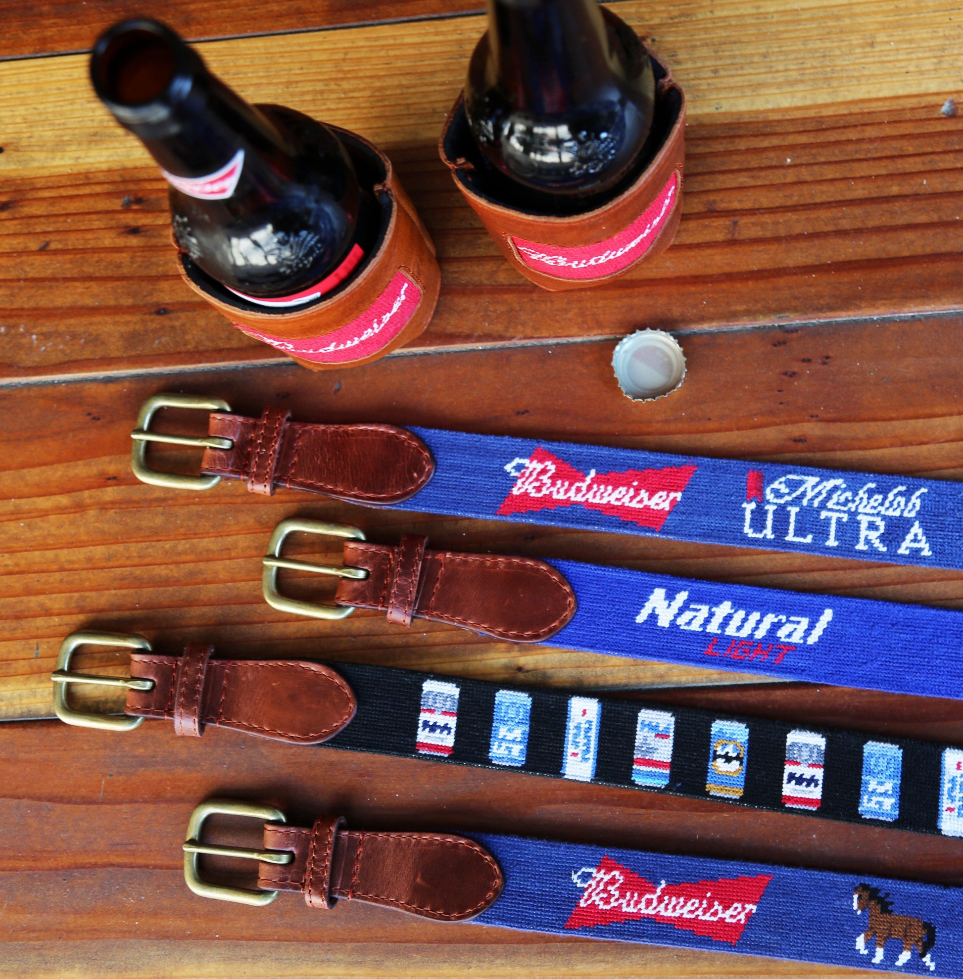 Smathers & Branson Needlepoint Belt - The Anheuser-Busch Collection