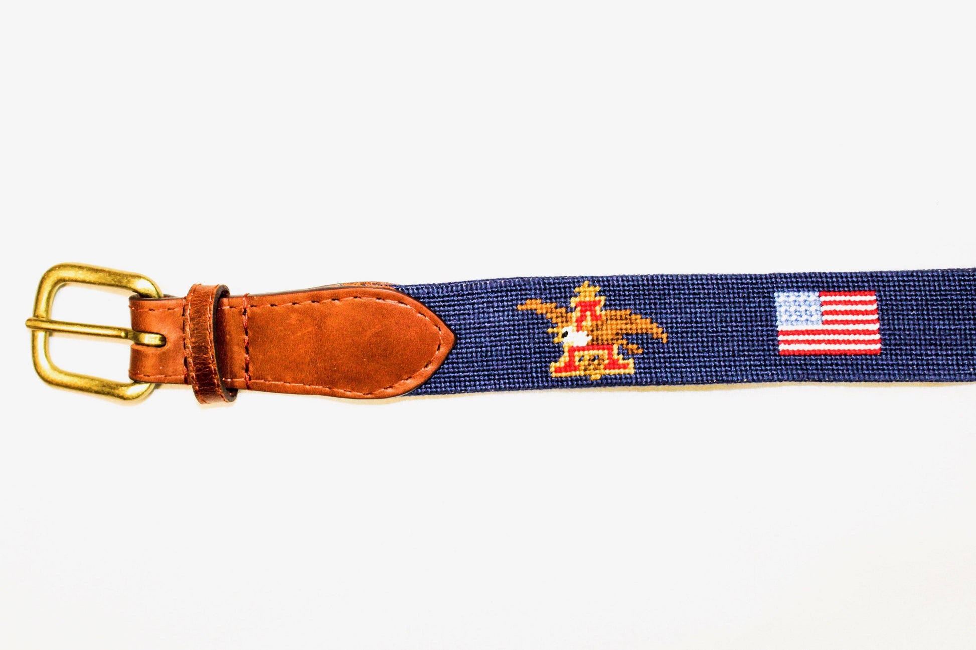 smathers and branson a and eagle needlepoint belt